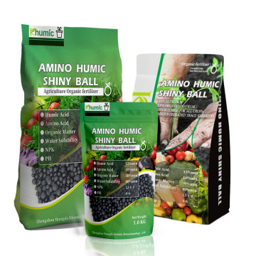 Amino humic shiny ball NPK compound organic fertilizer humic acid high quality base fertilizer wholesale